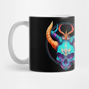 Colorful Mystical Fluorescent Skull Mug